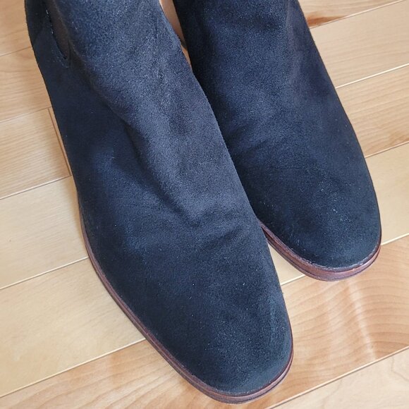 Vince Camuto Signature Black Suede Booties - Picture 10 of 13